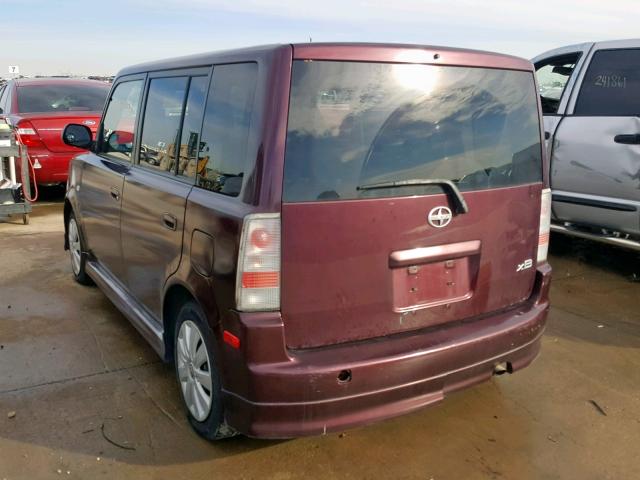 JTLKT324050190038 - 2005 TOYOTA SCION XB BURGUNDY photo 3