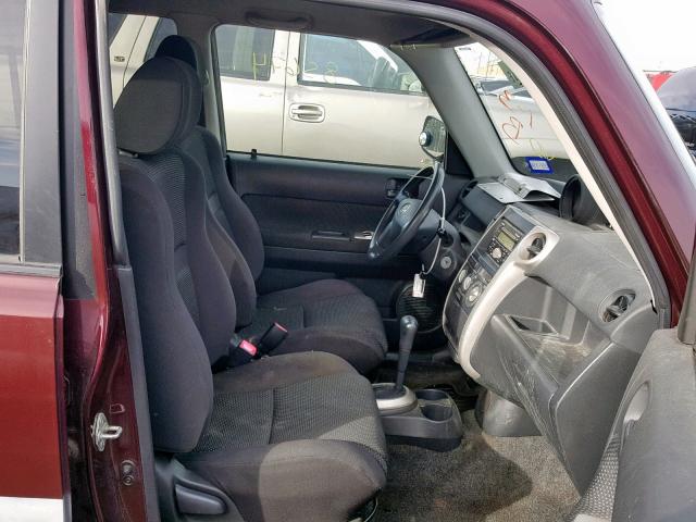 JTLKT324050190038 - 2005 TOYOTA SCION XB BURGUNDY photo 5