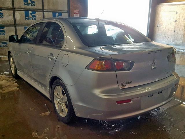 JA32V2FW9EU008632 - 2014 MITSUBISHI LANCER SE SILVER photo 3