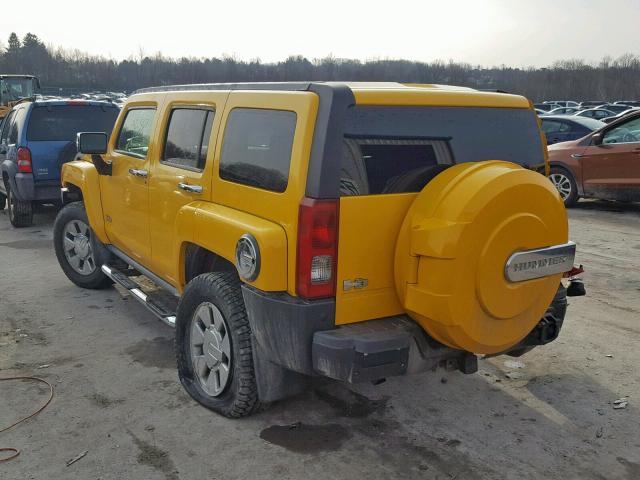 5GTDN13E678185952 - 2007 HUMMER H3 YELLOW photo 3