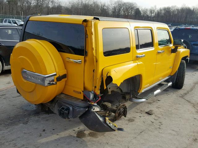 5GTDN13E678185952 - 2007 HUMMER H3 YELLOW photo 4