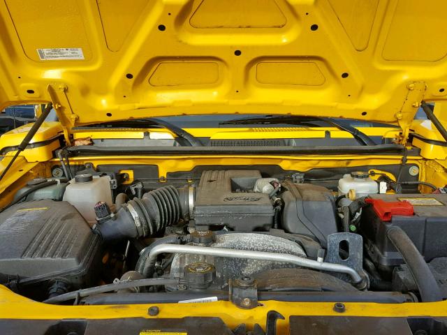 5GTDN13E678185952 - 2007 HUMMER H3 YELLOW photo 7