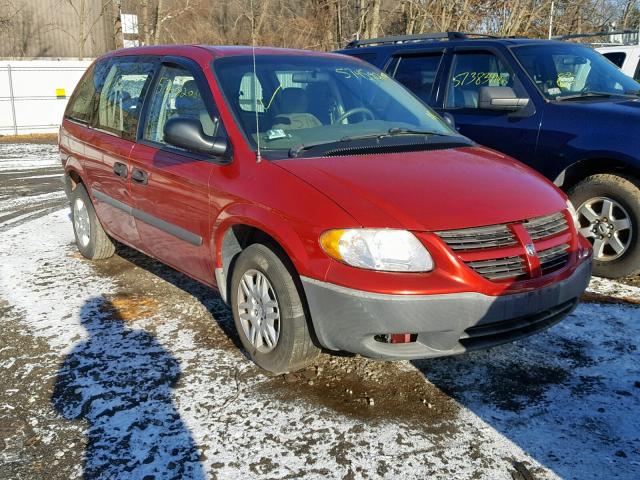 1D4GP25R37B149145 - 2007 DODGE CARAVAN SE RED photo 1