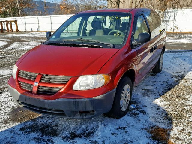 1D4GP25R37B149145 - 2007 DODGE CARAVAN SE RED photo 2