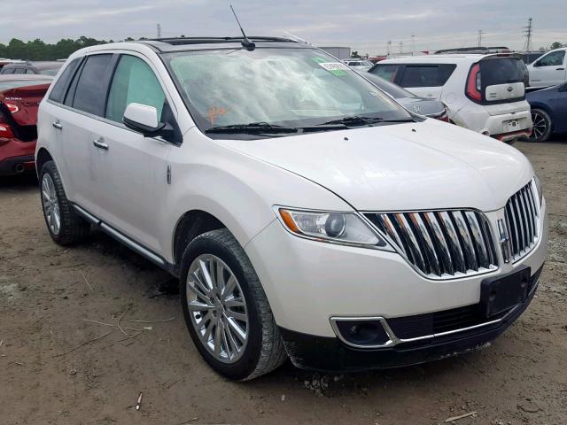 2LMDJ6JK3EBL20372 - 2014 LINCOLN MKX WHITE photo 1