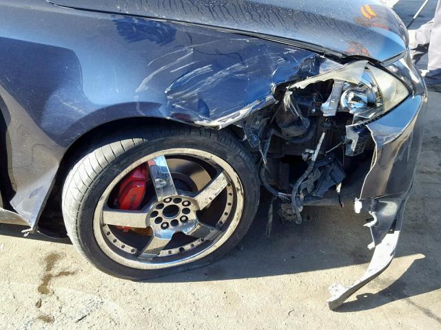 JTHBE262265001918 - 2006 LEXUS IS 350 BLUE photo 9