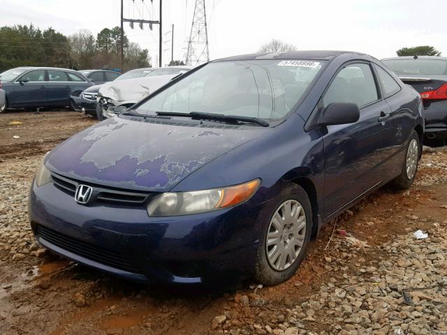 2HGFG12296H530046 - 2006 HONDA CIVIC DX BLUE photo 2