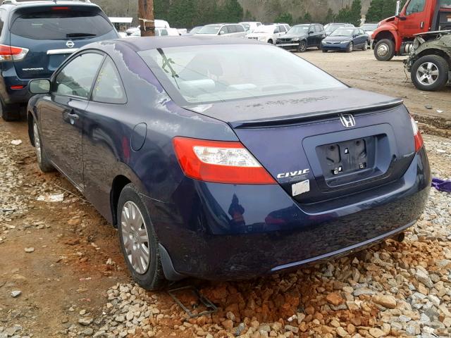 2HGFG12296H530046 - 2006 HONDA CIVIC DX BLUE photo 3