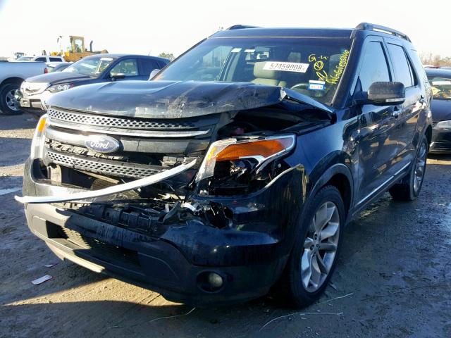 1FM5K7F8XEGB42243 - 2014 FORD EXPLORER L BLACK photo 2