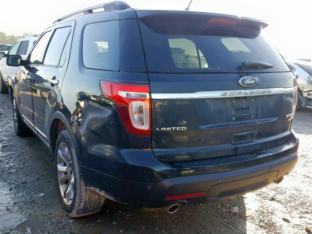 1FM5K7F8XEGB42243 - 2014 FORD EXPLORER L BLACK photo 3