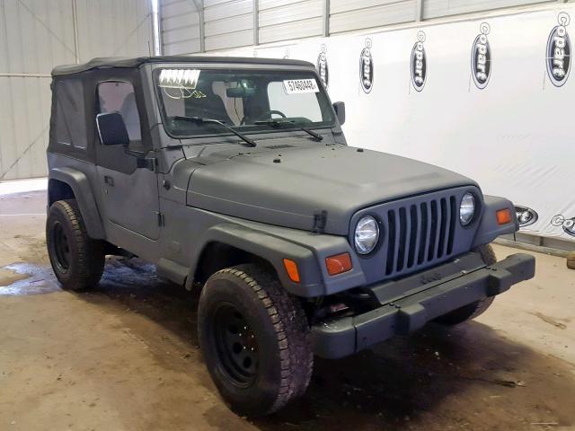 1J4FY29P7WP743263 - 1998 JEEP WRANGLER / GRAY photo 1