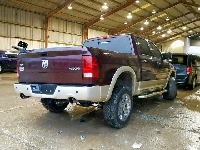 1C6RD7PT3CS160880 - 2012 DODGE RAM 1500 L MAROON photo 4