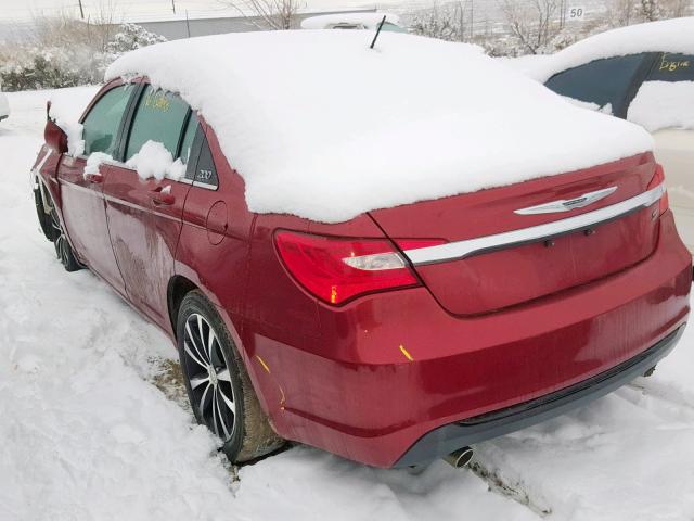 1C3CCBCG2DN627840 - 2013 CHRYSLER 200 LIMITE RED photo 3