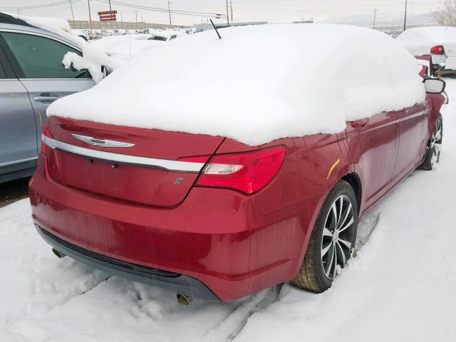 1C3CCBCG2DN627840 - 2013 CHRYSLER 200 LIMITE RED photo 4