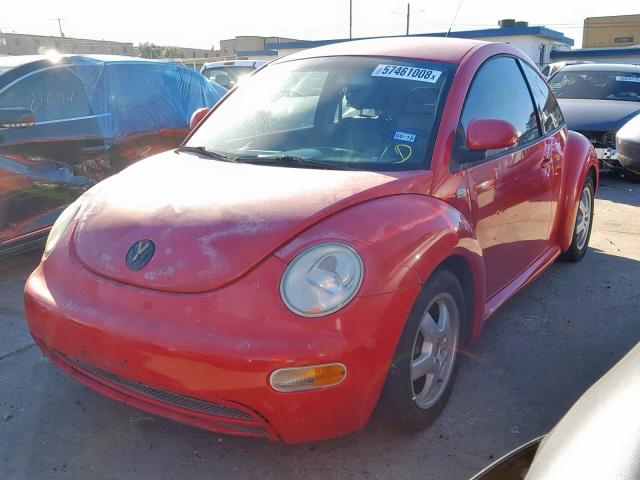 3VWBA21C5XM448541 - 1999 VOLKSWAGEN NEW BEETLE RED photo 2