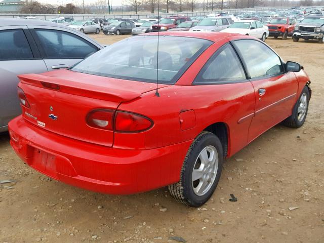 1G1JS124527470158 - 2002 CHEVROLET CAVALIER L RED photo 4