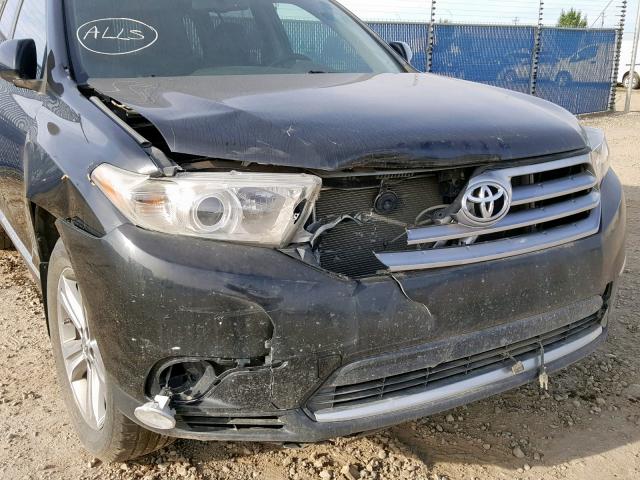 5TDBK3EH6DS206655 - 2013 TOYOTA HIGHLANDER BLACK photo 9