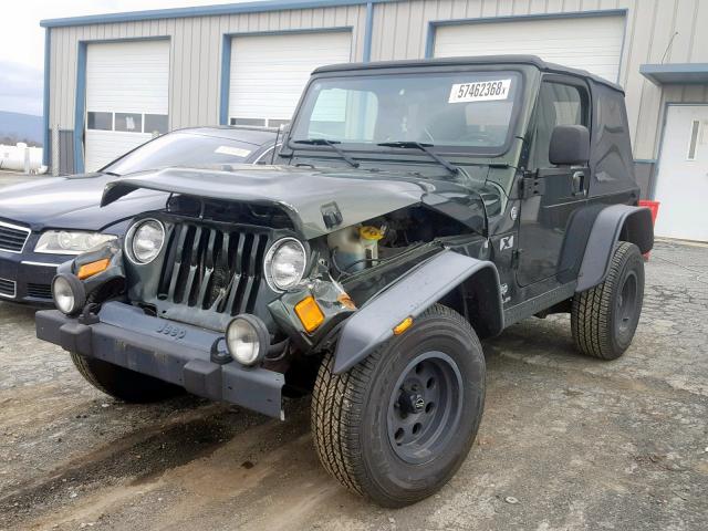 1J4FA39S55P319190 - 2005 JEEP WRANGLER X GREEN photo 2