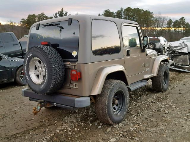 1J4FA59S44P725746 - 2004 JEEP WRANGLER / BROWN photo 4