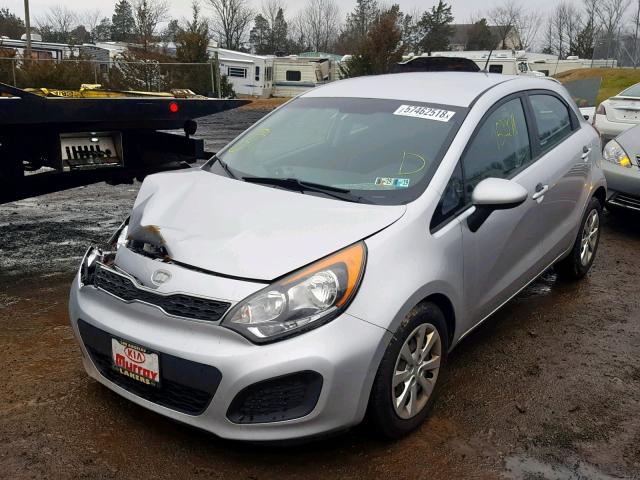 KNADN5A33D6128371 - 2013 KIA RIO EX SILVER photo 2