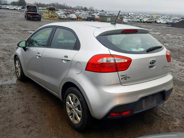 KNADN5A33D6128371 - 2013 KIA RIO EX SILVER photo 3