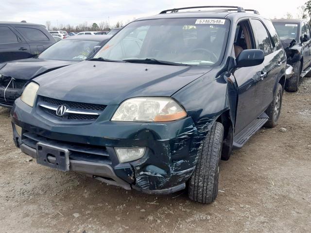 2HNYD18801H539894 - 2001 ACURA MDX TOURIN GREEN photo 2