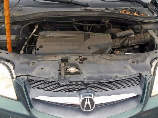 2HNYD18801H539894 - 2001 ACURA MDX TOURIN GREEN photo 7