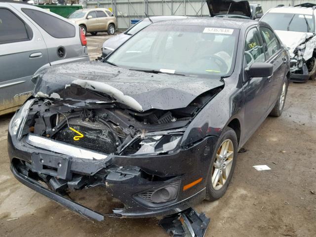 3FAHP0GA9BR126136 - 2011 FORD FUSION S BLACK photo 2