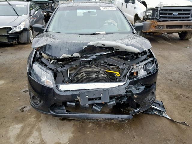 3FAHP0GA9BR126136 - 2011 FORD FUSION S BLACK photo 9