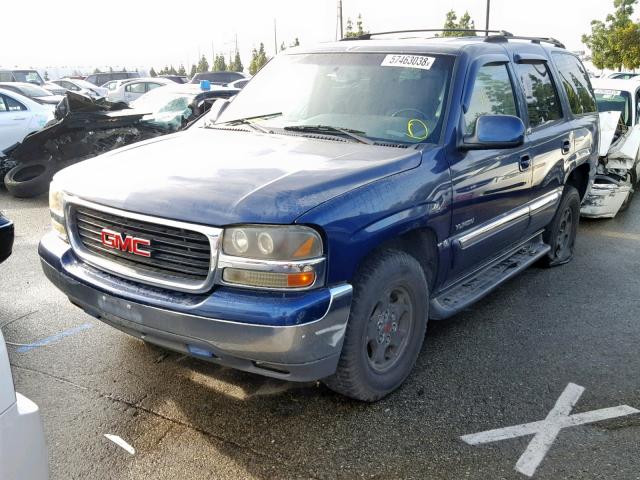 1GKEC13V73J324804 - 2003 GMC YUKON BLUE photo 2