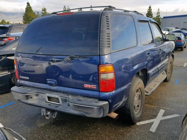 1GKEC13V73J324804 - 2003 GMC YUKON BLUE photo 4