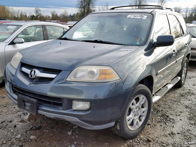 2HNYD18914H502236 - 2004 ACURA MDX TOURIN BLUE photo 2