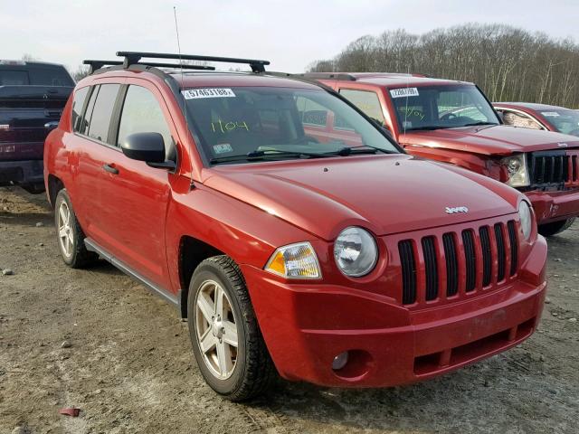1J8FF47W87D197568 - 2007 JEEP COMPASS RED photo 1