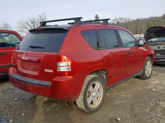 1J8FF47W87D197568 - 2007 JEEP COMPASS RED photo 4