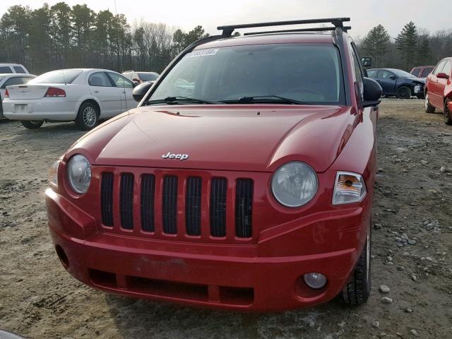 1J8FF47W87D197568 - 2007 JEEP COMPASS RED photo 9