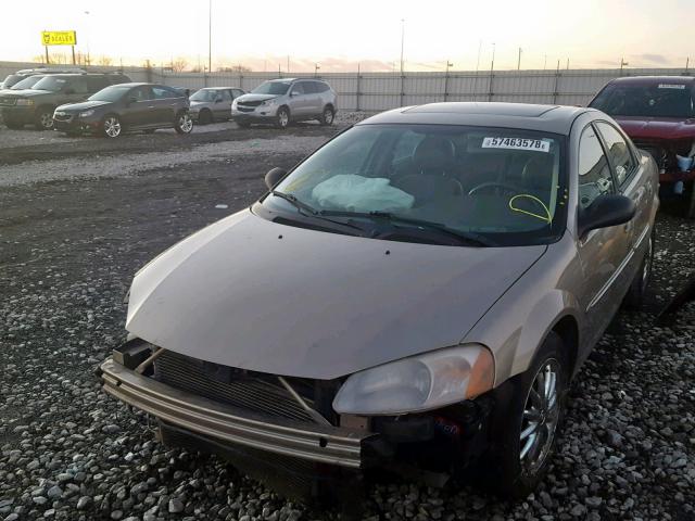 1C3EL56R43N516504 - 2003 CHRYSLER SEBRING LX TAN photo 2