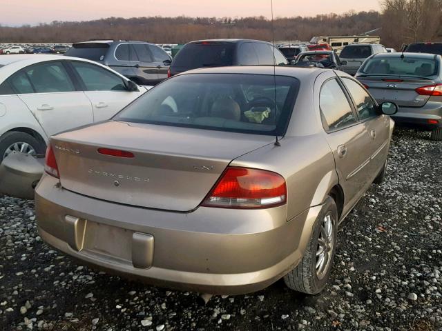 1C3EL56R43N516504 - 2003 CHRYSLER SEBRING LX TAN photo 4