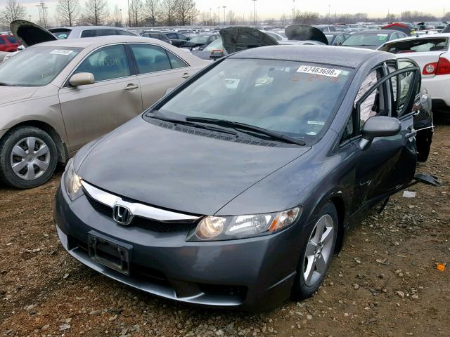 2HGFA16629H352550 - 2009 HONDA CIVIC GRAY photo 2