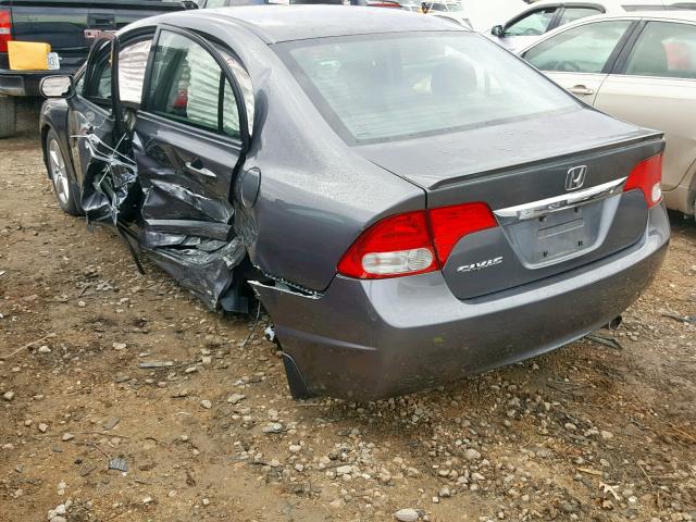 2HGFA16629H352550 - 2009 HONDA CIVIC GRAY photo 3