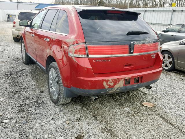 2LMDJ8JC6ABJ25932 - 2010 LINCOLN MKX RED photo 3