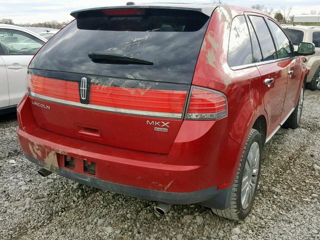 2LMDJ8JC6ABJ25932 - 2010 LINCOLN MKX RED photo 4