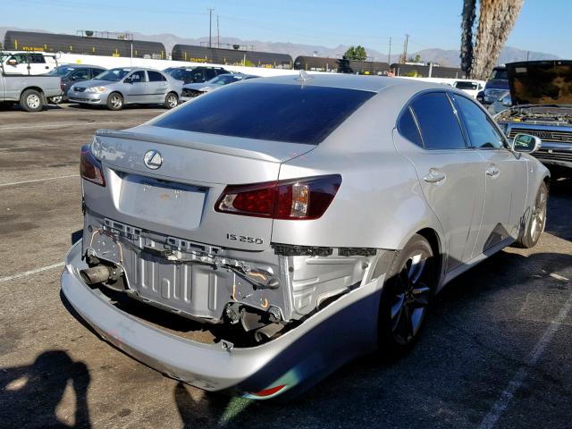 JTHBF5C29C5158392 - 2012 LEXUS IS 250 SILVER photo 4