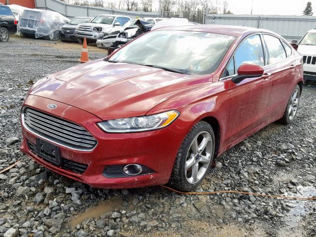 3FA6P0G75GR244185 - 2016 FORD FUSION S RED photo 2