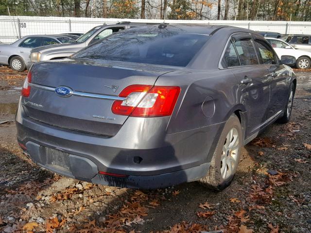 1FAHP2HW0BG153173 - 2011 FORD TAURUS SEL GRAY photo 4