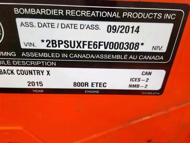 2BPSUXFE6FV000308 - 2015 SKI DOO RENEGADE ORANGE photo 20