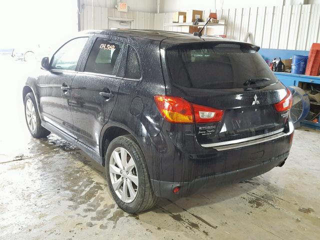 4A4AR4AU4EE021746 - 2014 MITSUBISHI OUTLANDER BLACK photo 3