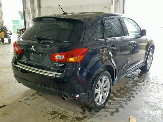 4A4AR4AU4EE021746 - 2014 MITSUBISHI OUTLANDER BLACK photo 4