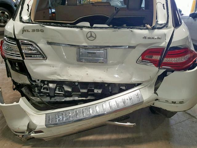 4JGDA5HB4CA081760 - 2012 MERCEDES-BENZ ML 350 4MA WHITE photo 9