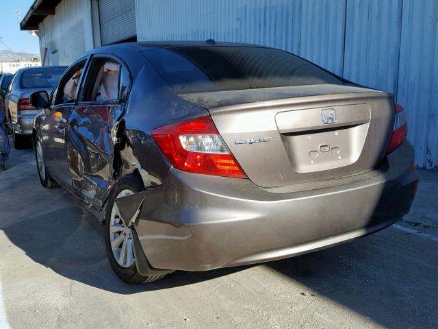 2HGFB2F93CH539171 - 2012 HONDA CIVIC EXL SILVER photo 3