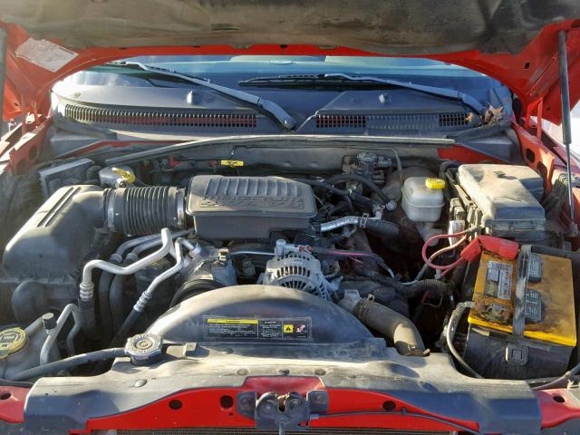 1D7HW48N15S269246 - 2005 DODGE DAKOTA QUA RED photo 7